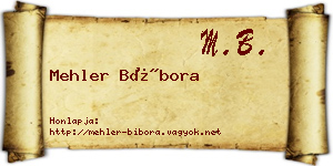 Mehler Bíbora névjegykártya